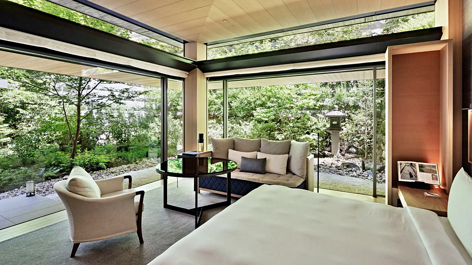 투 트윈 베드 가든 뷰